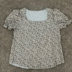 Floral Puff Sleeve Top
